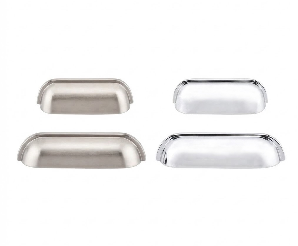 P83373 new concept cup pull in brushed nickel and polished chrome