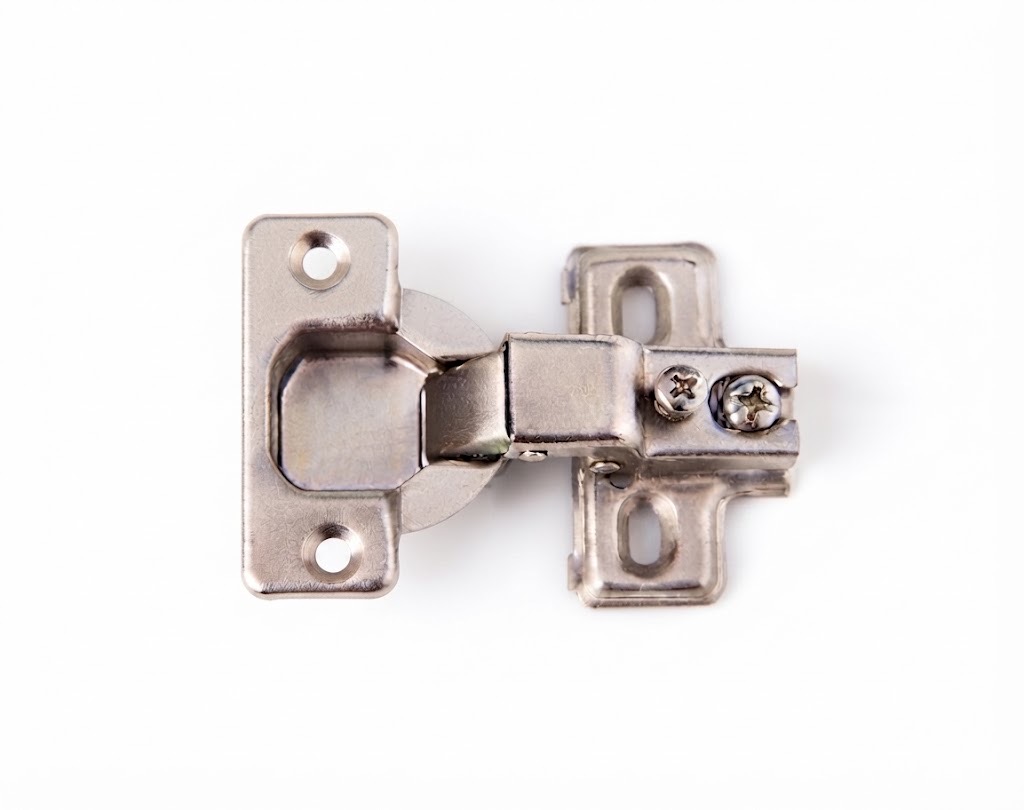 EH110FFN45 110 degree face frame concealed hinge with integrated mounting plate
