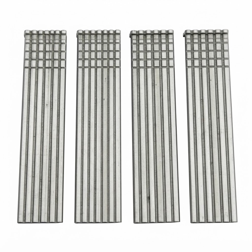 Brad nails in galvanized steel