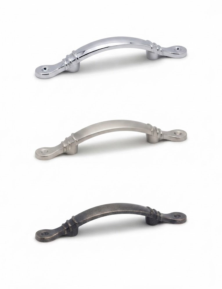 P762 antique pull in brushed nickel dark pewter satin chrome