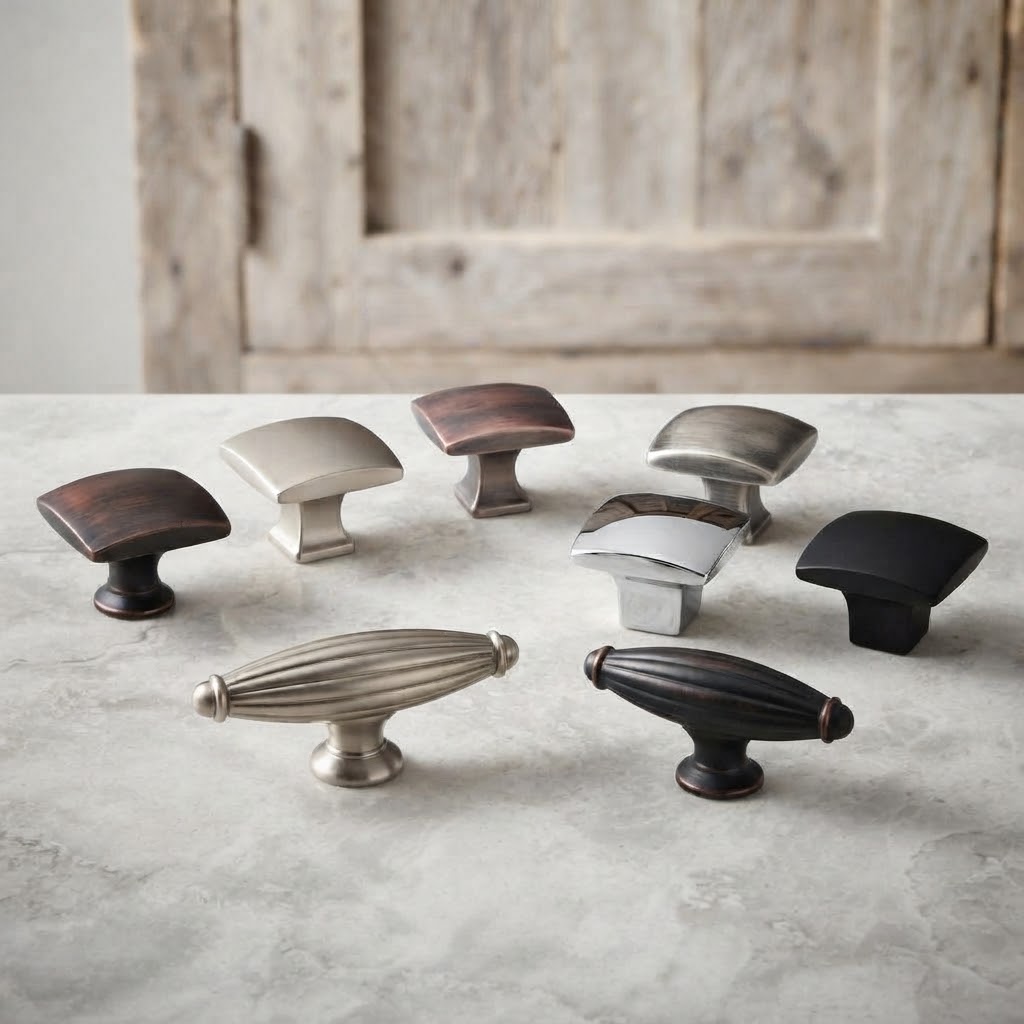 Assorted cabinet knobs and pulls