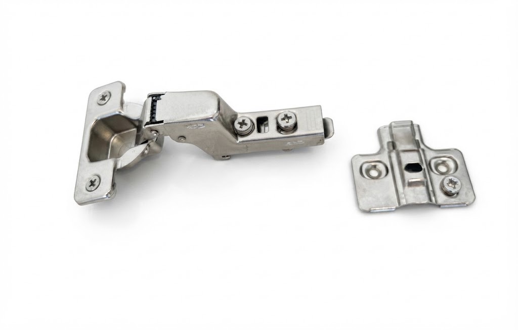 E15-17 inset concealed European hinge with snap-on mounting plate