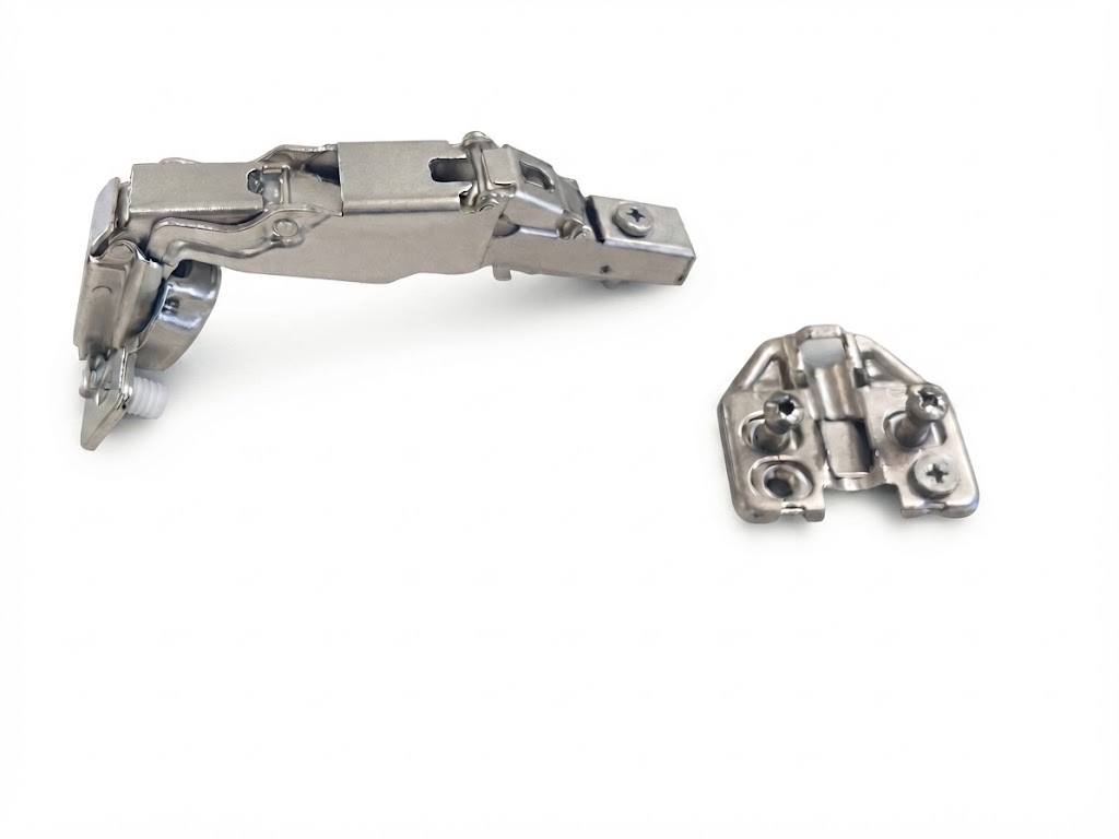 EW093 165 degree wide-angle concealed hinge with mounting plate